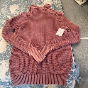 NWT Free People Cold Shoulder Sweater